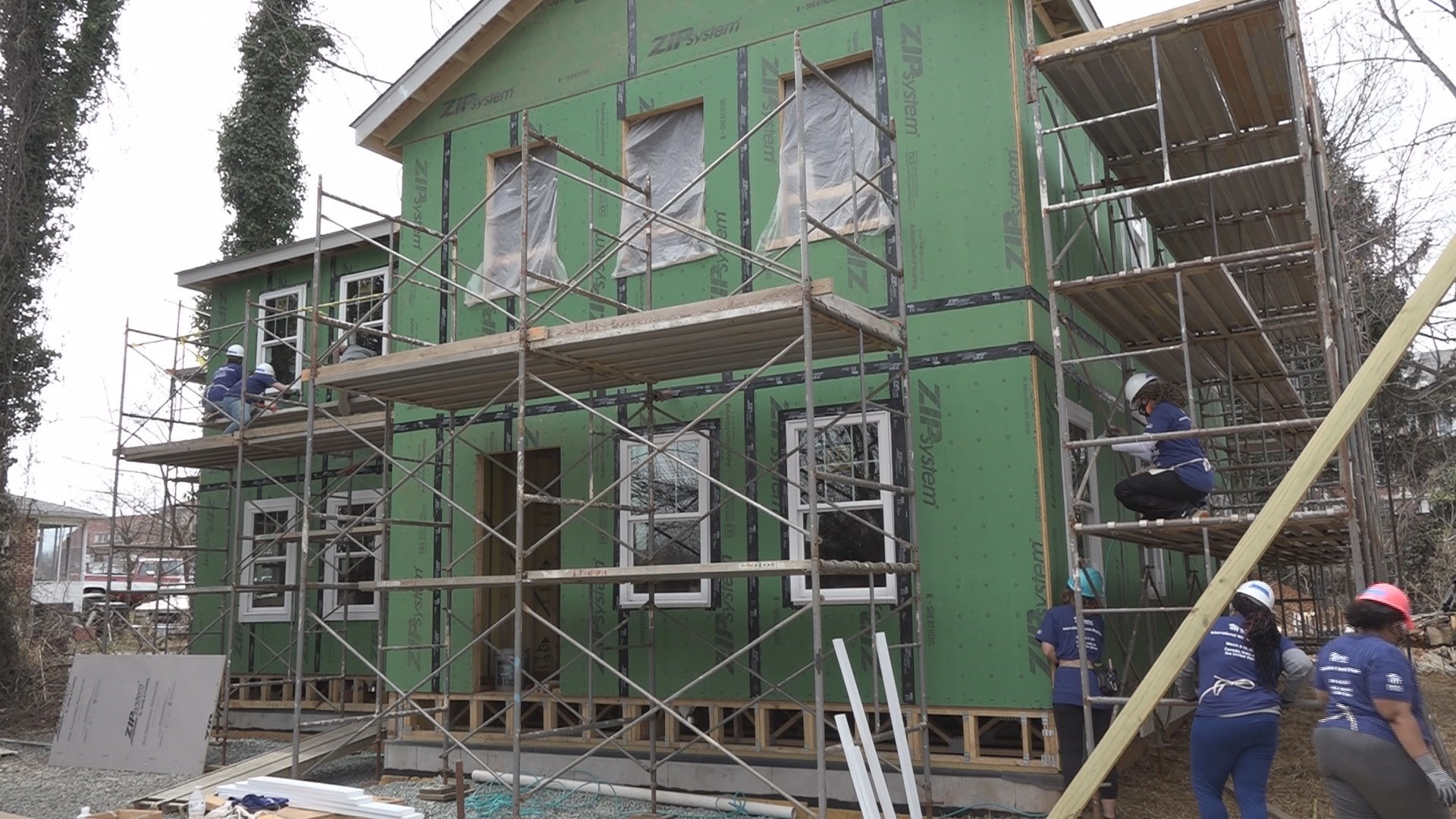 Women helped build their own homes through Habitat for Humanity 