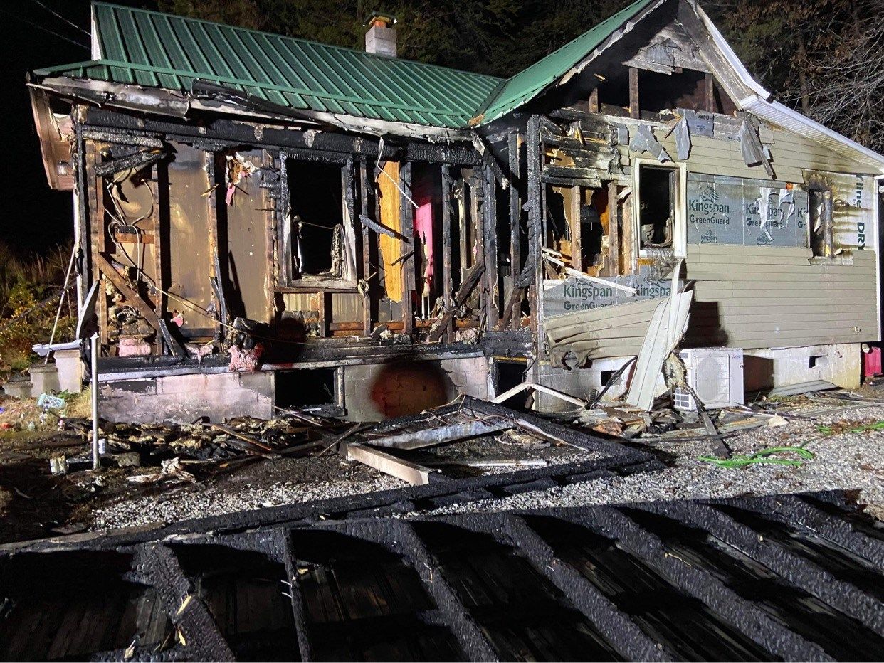 Buckingham house fire leaves family homeless