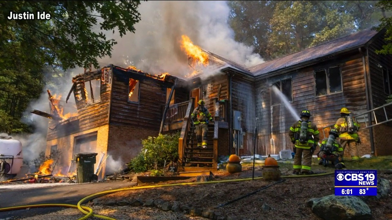 House fire displaces Crozet family of three